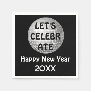 Servilleta De Papel Celebremos la plata disco de NYE