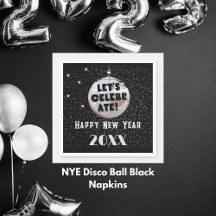 Celebremos NYE Disco Ball Black