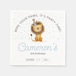 Servilleta De Papel ¡Celebren con un rugido! Cumpleaños del león del n