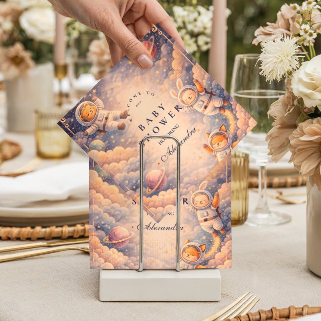 Servilleta De Papel Celestial Astronaut Neutral Space Baby Shower (Subido por el creador)