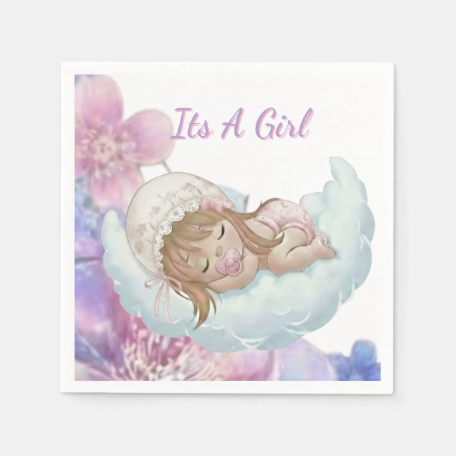 Servilleta De Papel Celestial Baby shower  (Anverso)