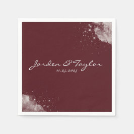 Servilleta De Papel Celestial Burgundy Starlight Napkins