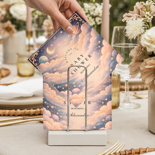 Servilleta De Papel Celestial Clouds Stars Baby Shower (Subido por el creador)