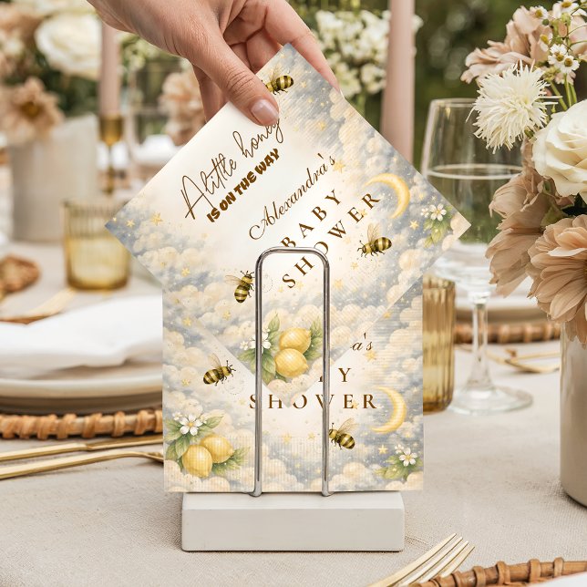 Servilleta De Papel Celestial Honey Bee Baby Shower (Subido por el creador)