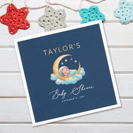 Servilleta De Papel Celestial Moon and Stars Over the Moon Paper