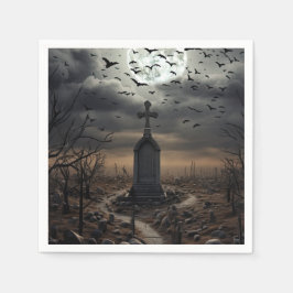 Servilleta De Papel Cementerio de cementerio de Halloween