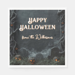 Servilleta De Papel Cementerio espeluznante lápidas 3D Halloween