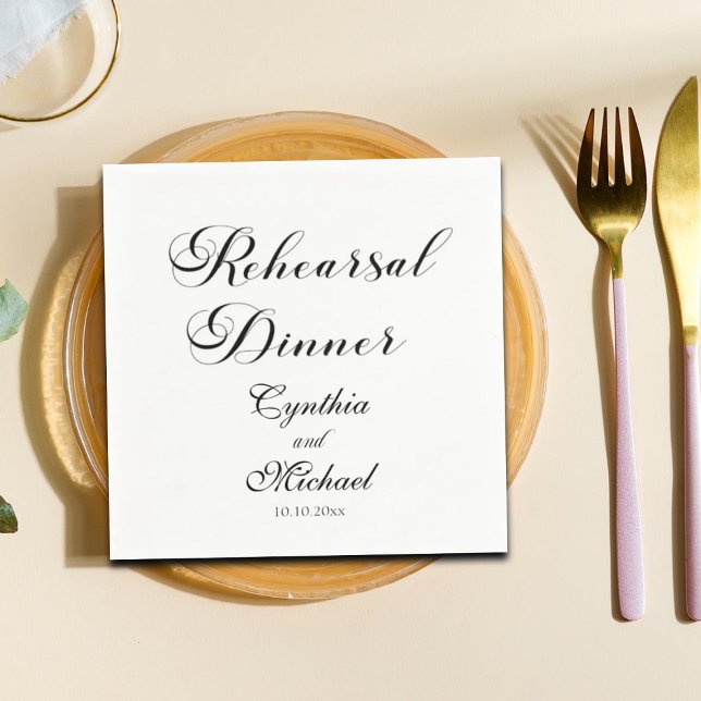 Servilleta De Papel Cena Boda de guión moderno (Subido por el creador)