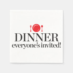 Servilleta De Papel Cena cada uno invitado