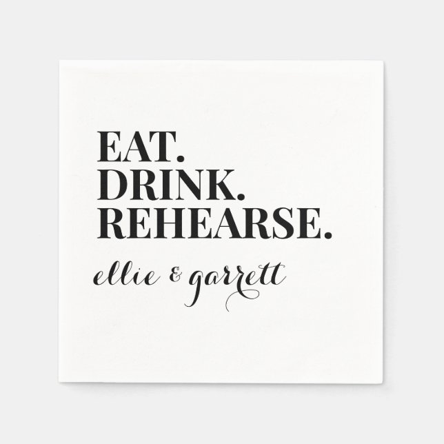 Servilleta De Papel Cena de ensayo audaz (Anverso)