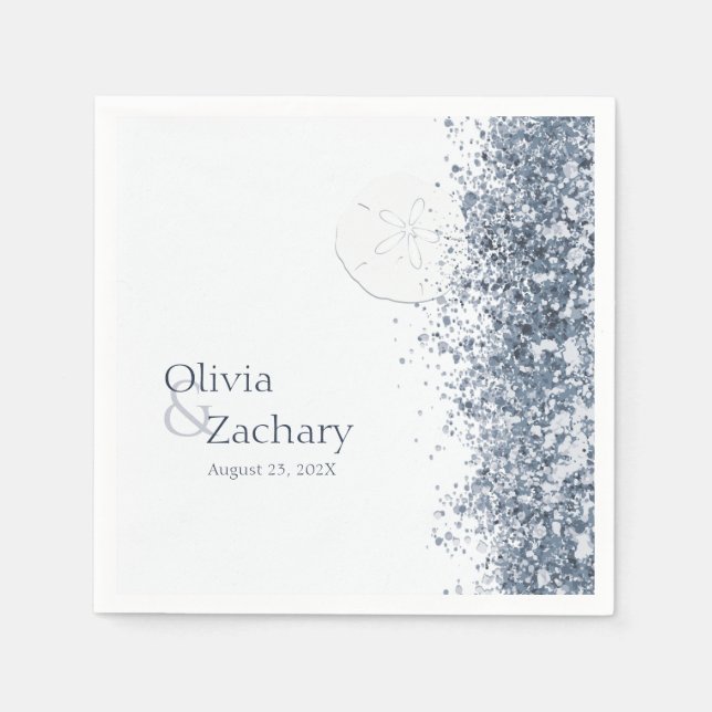 Servilleta De Papel Cena de ensayo Boho Ocean Sand (Anverso)