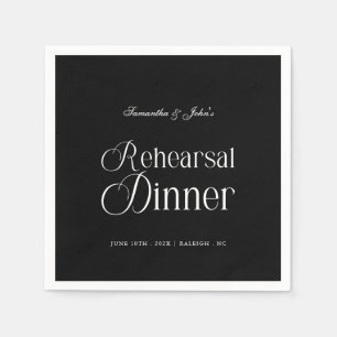 Servilleta De Papel Cena de Ensayo Chic Moderno