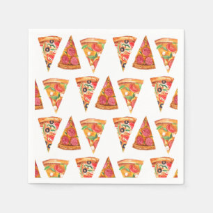 Servilleta De Papel Cena de Ensayo de Amor y Pizza Despedida de Solter