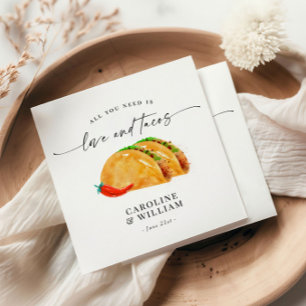 Servilleta De Papel Cena de ensayo de amor y tacos