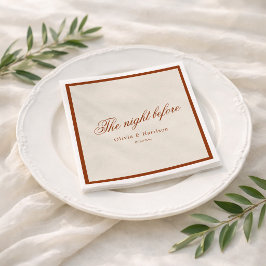 Servilleta De Papel Cena de Ensayo de Boda de Terracota