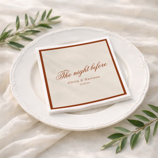 Servilleta De Papel Cena de Ensayo de Boda de Terracota (Subido por el creador)