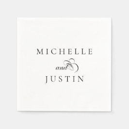 Servilleta De Papel Cena de ensayo de boda elegante y chic