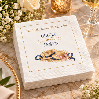 Servilleta De Papel Cena de ensayo de boda vintage para pareja madura