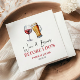 Servilleta De Papel Cena de ensayo de Wine and Brews Before I Do's