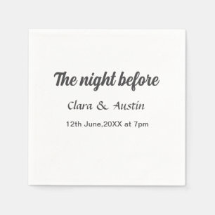 Servilleta De Papel Cena de ensayo la noche anterior al mínimo