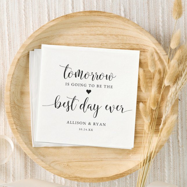 Servilleta De Papel Cena de ensayo Mañana Mejor Día Toallas de la Hist (Subido por el creador)