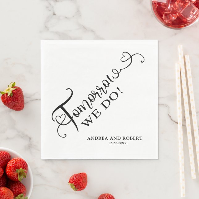 Servilleta De Papel Cena de ensayo mañana que hacemos Boda (In situ)