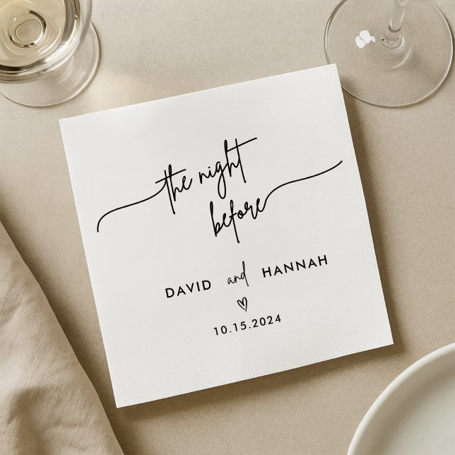 Servilleta De Papel Cena de ensayo negra la noche antes del Boda (Subido por el creador)