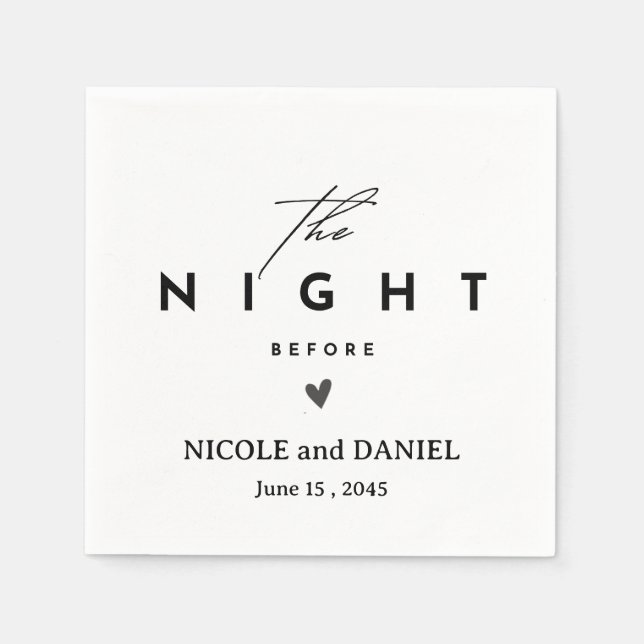 Servilleta De Papel Cena de ensayo personalizada (Anverso)