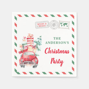 Servilleta De Papel Cena de fiesta de Navidad en casa cóctel en la mes