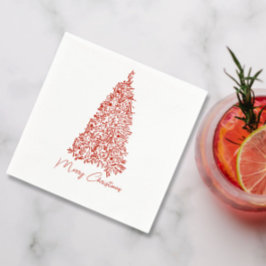 Servilleta De Papel Cena de Navidades rojos
