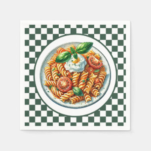 Servilleta De Papel Cena de pasta en espiral