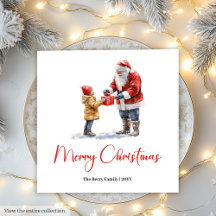 Cena festiva tradicional encantadora de Papá Noel