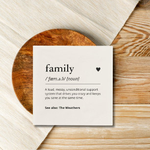Servilleta De Papel Cena moderna con definición de Personalizado famil