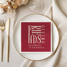 Cena moderna de Acción de Gracias entre amigos