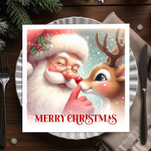 Cena navideña de Santa Rudolph vintage