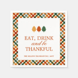 Servilleta De Papel Cena personalizada de Acción de Gracias