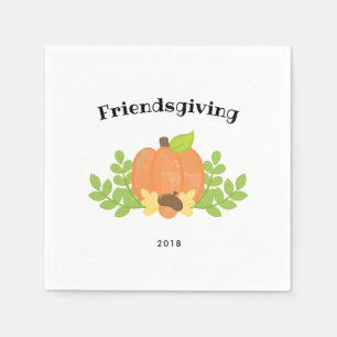 Servilleta De Papel Cena sencilla para calabazas en otoño