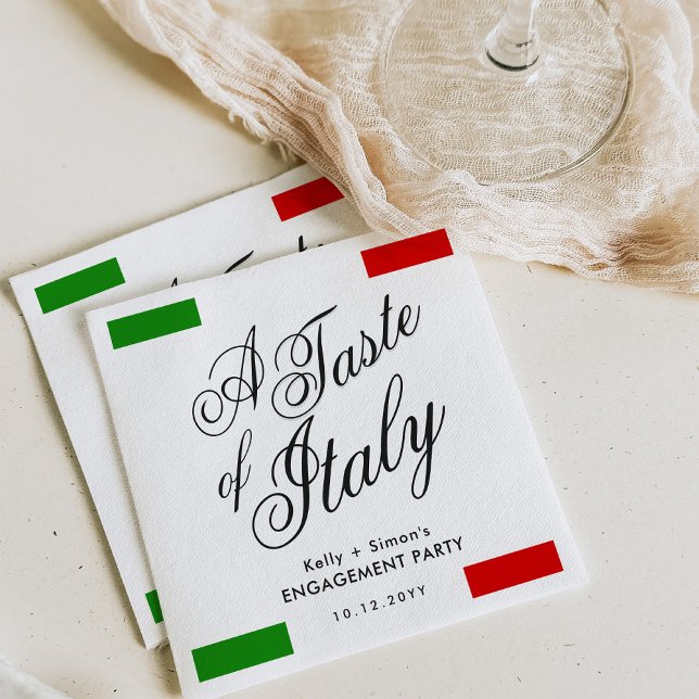 Servilleta De Papel Cena temática italiana | Parte de compromiso (Subido por el creador)
