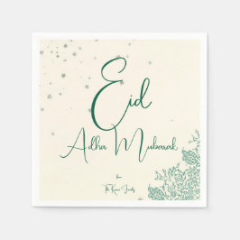 Servilleta De Papel Cena verde menta de Eid Al Adha