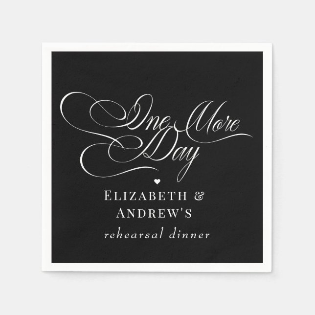 Servilleta De Papel Cenas de ensayo de boda (Anverso)