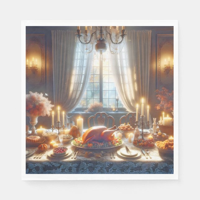 Servilleta De Papel Centro de acción de gracias para Turquía (Anverso)