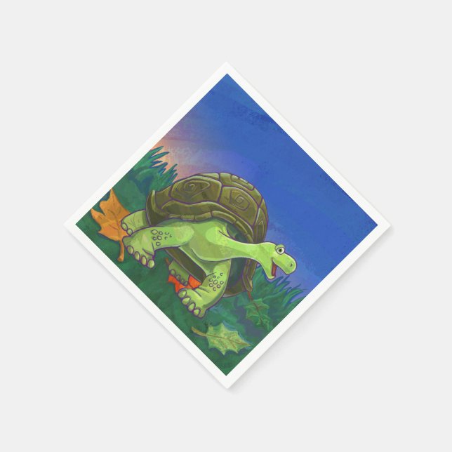 Servilleta De Papel Centro de Fiestas de Tortoise (Borde)