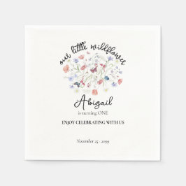 Servilleta De Papel Centro de flores silvestres coloridas para fiesta 