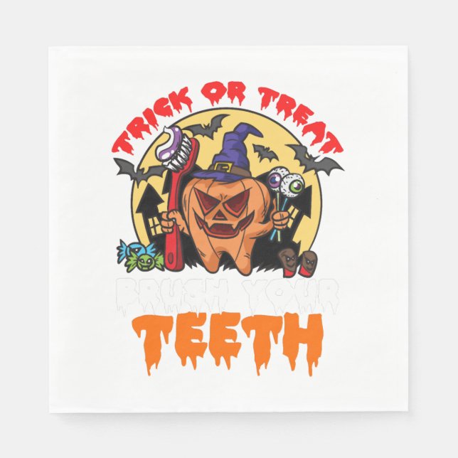 Servilleta De Papel Cepillarse los dientes Diente Divertido Pun higién (Anverso)