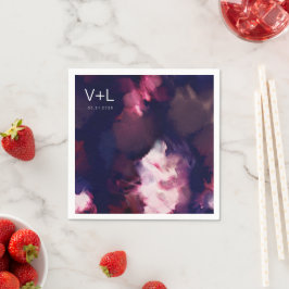 Servilleta De Papel Cepillo moderno de Borgoña sacude a Boda