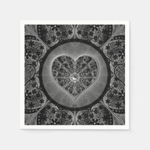 Servilleta De Papel Ceramic Lace Black