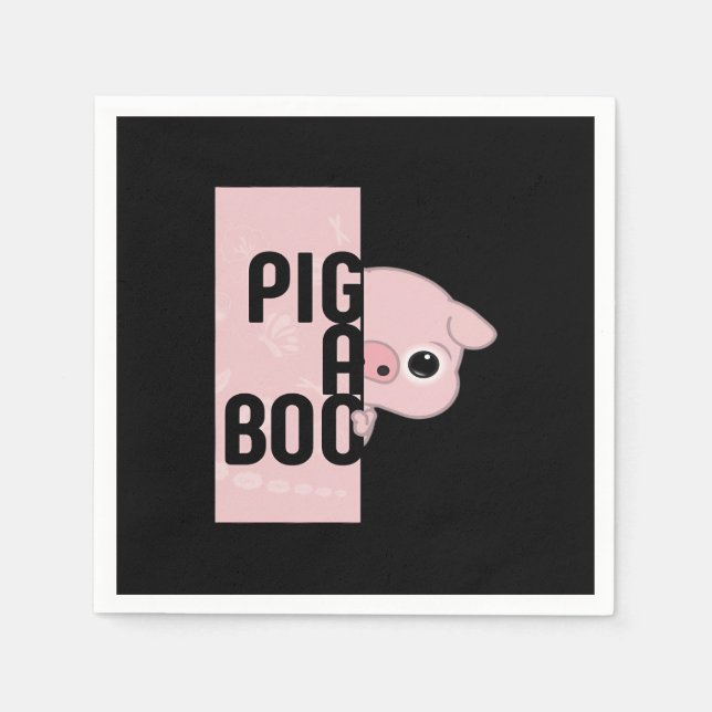 Servilleta De Papel Cerdo A Boo (Anverso)