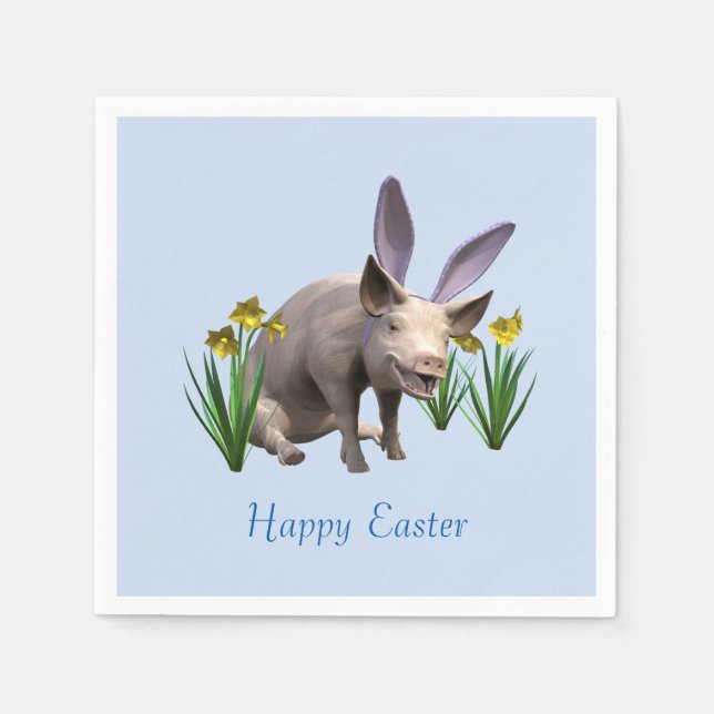 Servilleta De Papel Cerdo de Pascua (Anverso)