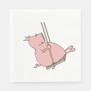 Servilleta De Papel Cerdo En Un Swing