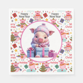 Servilleta De Papel Cerdo navidad